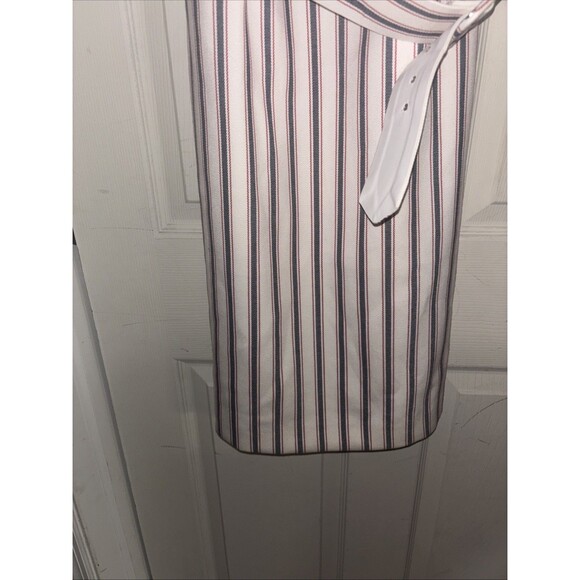 ZARA SZ Medium BELTED STRIPED  Dress Red White Blue - Picture 4 of 8